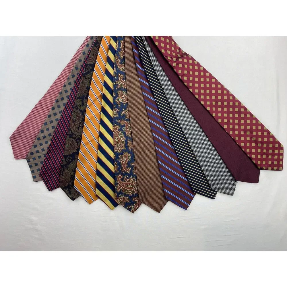 Lot of 13 JOS A BANK 100% Silk Necktie Striped Paisley Geometric Ties USA VTG